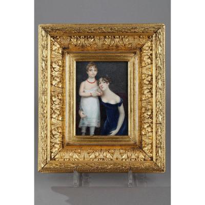 Early 19th-century Miniature On Ivory. 