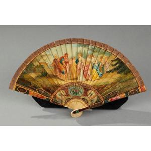 Mid-19th Century Ivory Fan. Maison Creusy. 