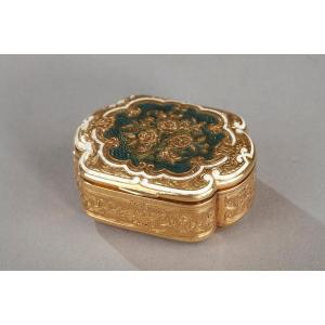 Gold And Enamel Box. Late 19th-century. 
