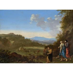 Le Christ Apparaît Sur Le Chemin d'Emmaüs - Cornelis Van Poelenburch