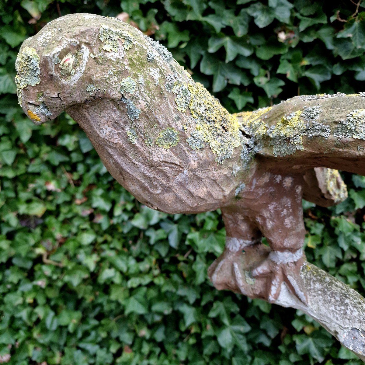 Cement Bird On Branch-photo-4