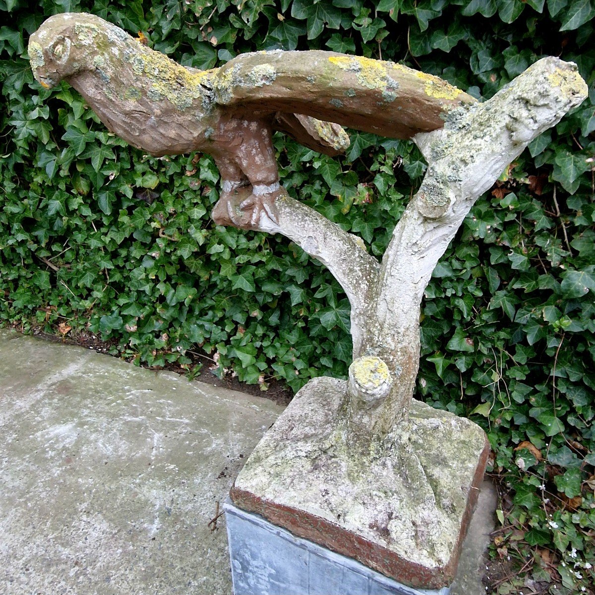 Cement Bird On Branch-photo-5