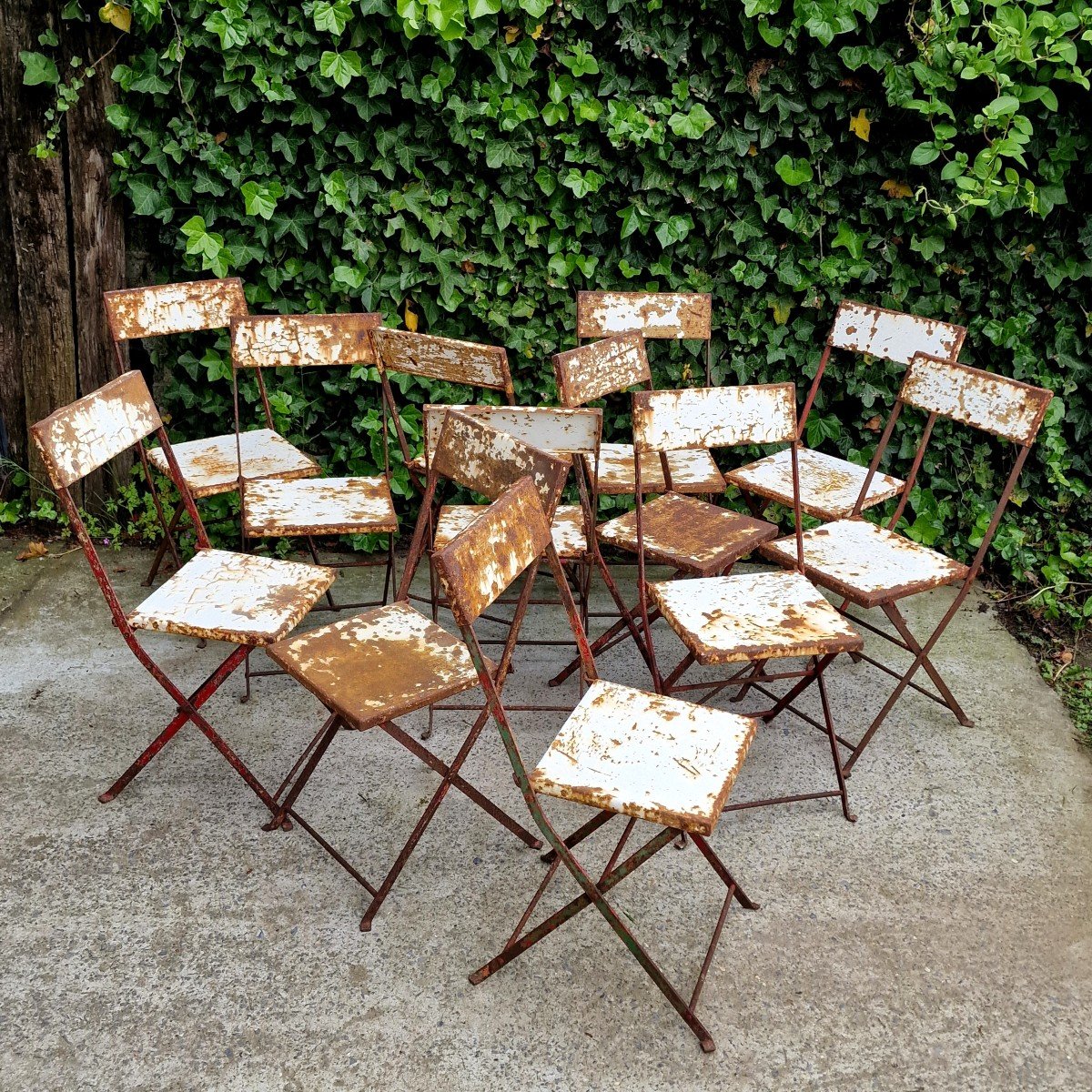 12 Chaises De Jardin En Métal-photo-1