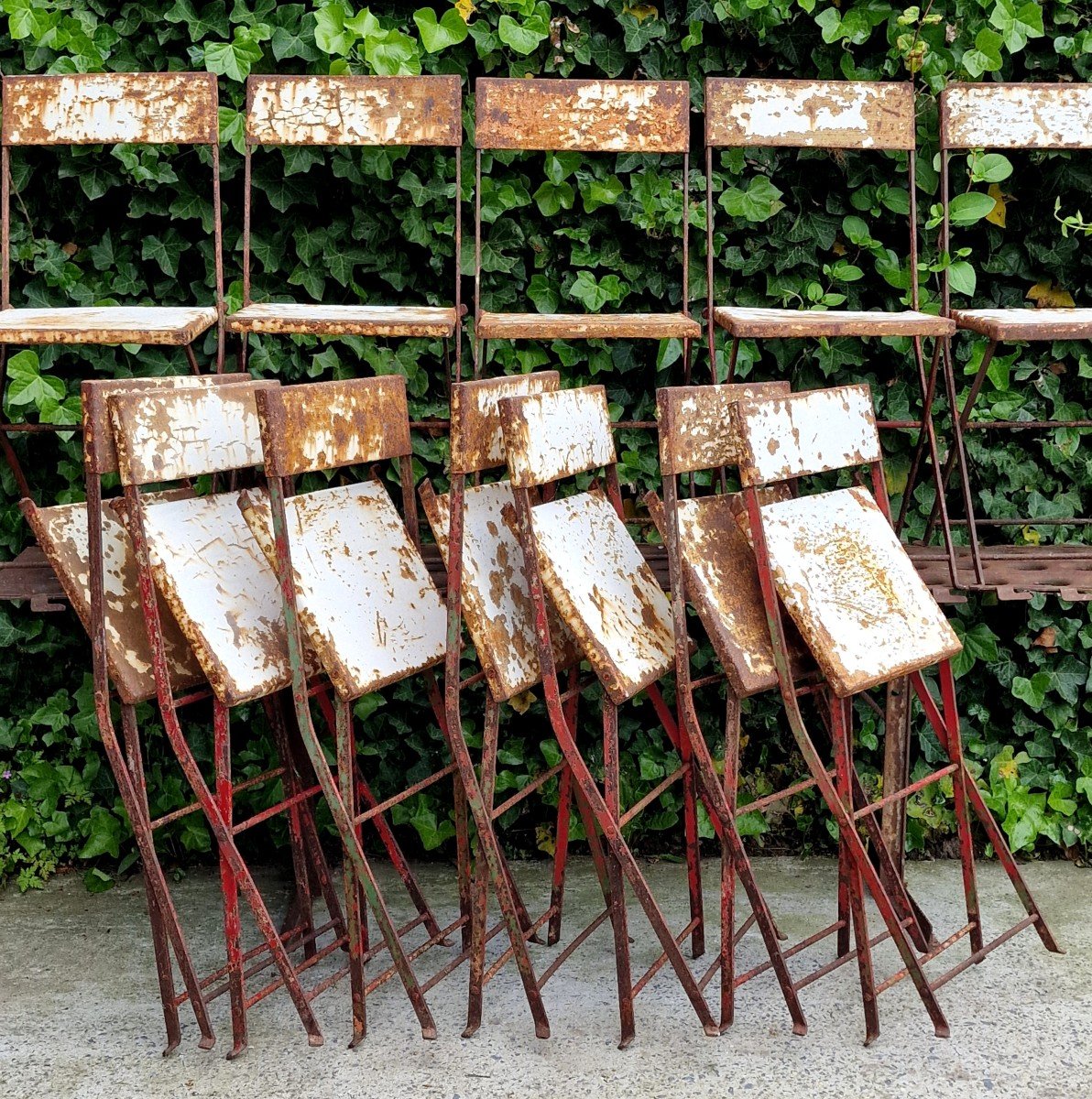 12 Metal Garden Chairs-photo-2