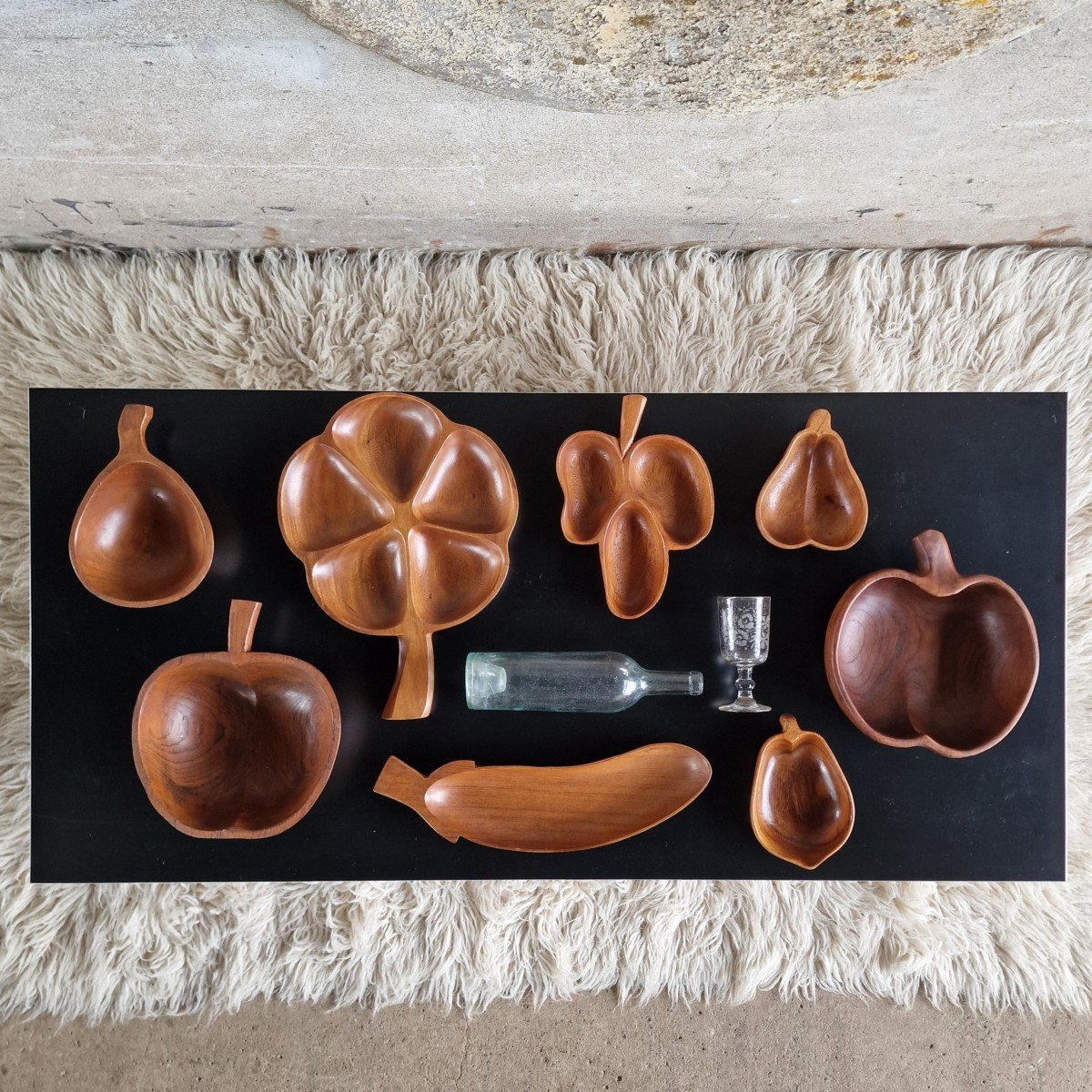 8 Wooden Fruit-shaped Serving Bowls-photo-3