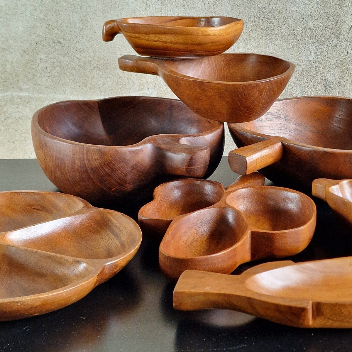 8 Wooden Fruit-shaped Serving Bowls-photo-4