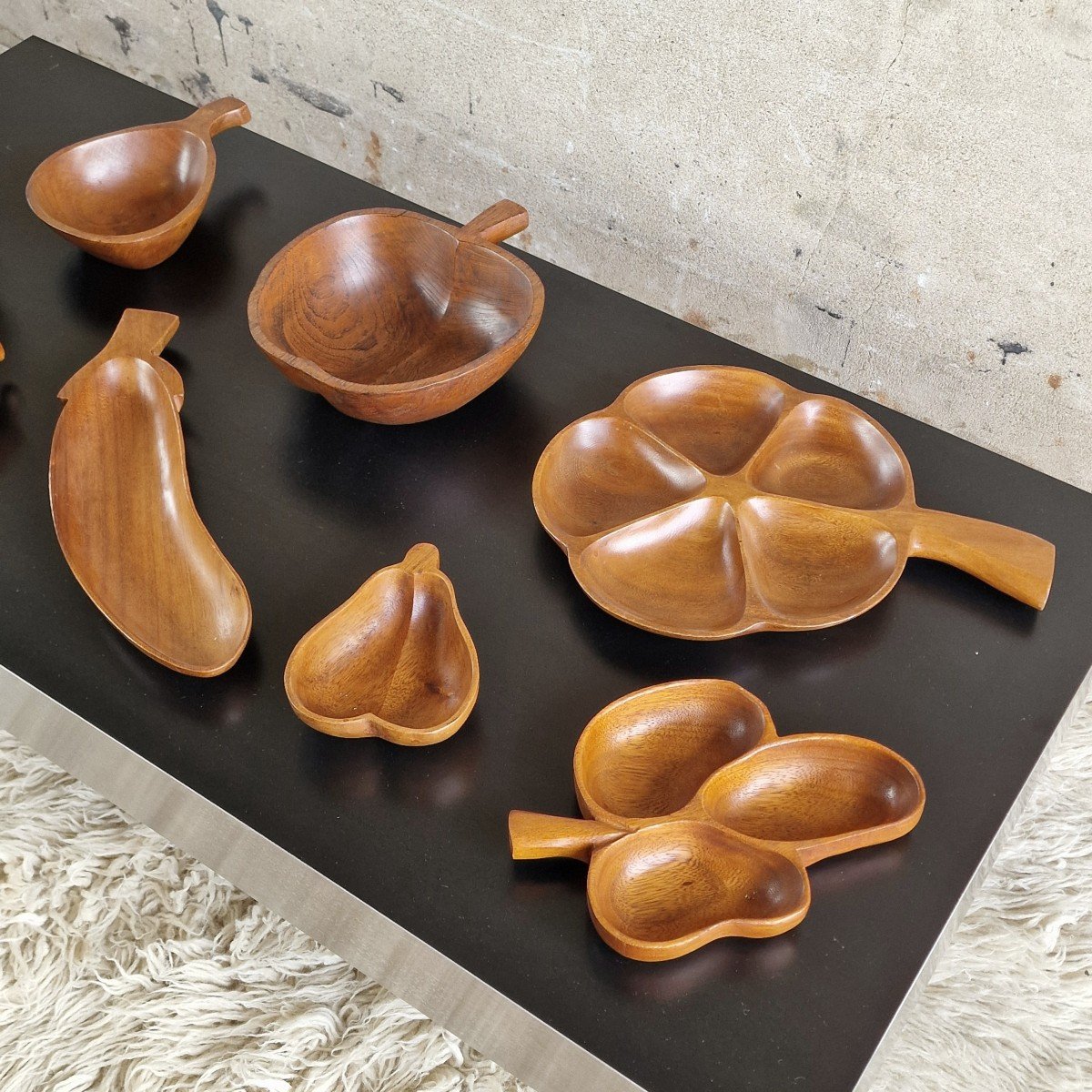 8 Wooden Fruit-shaped Serving Bowls-photo-5