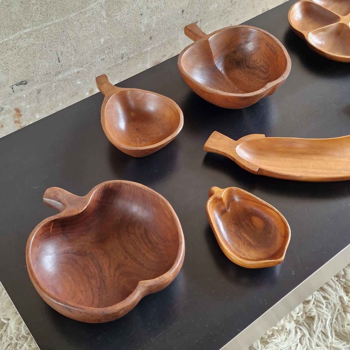 8 Wooden Fruit-shaped Serving Bowls-photo-6