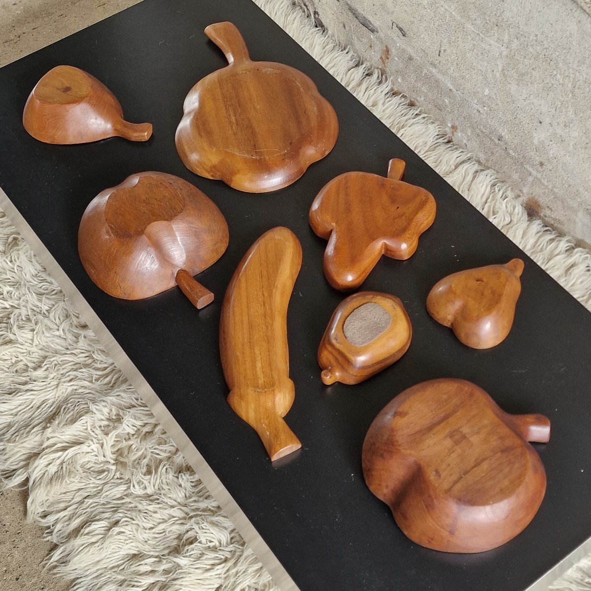 8 Wooden Fruit-shaped Serving Bowls-photo-7