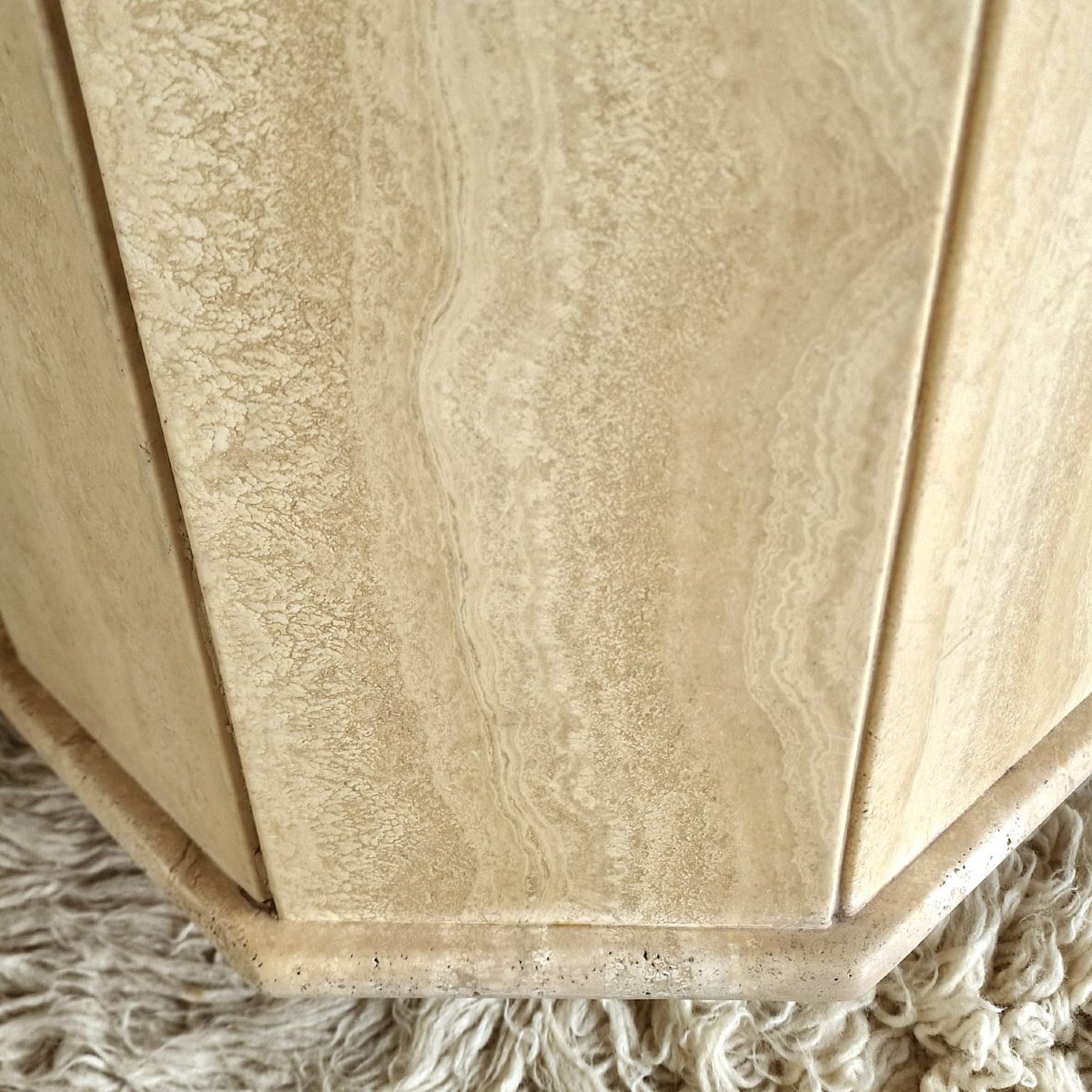 Table d'Appoint En Travertin-photo-3