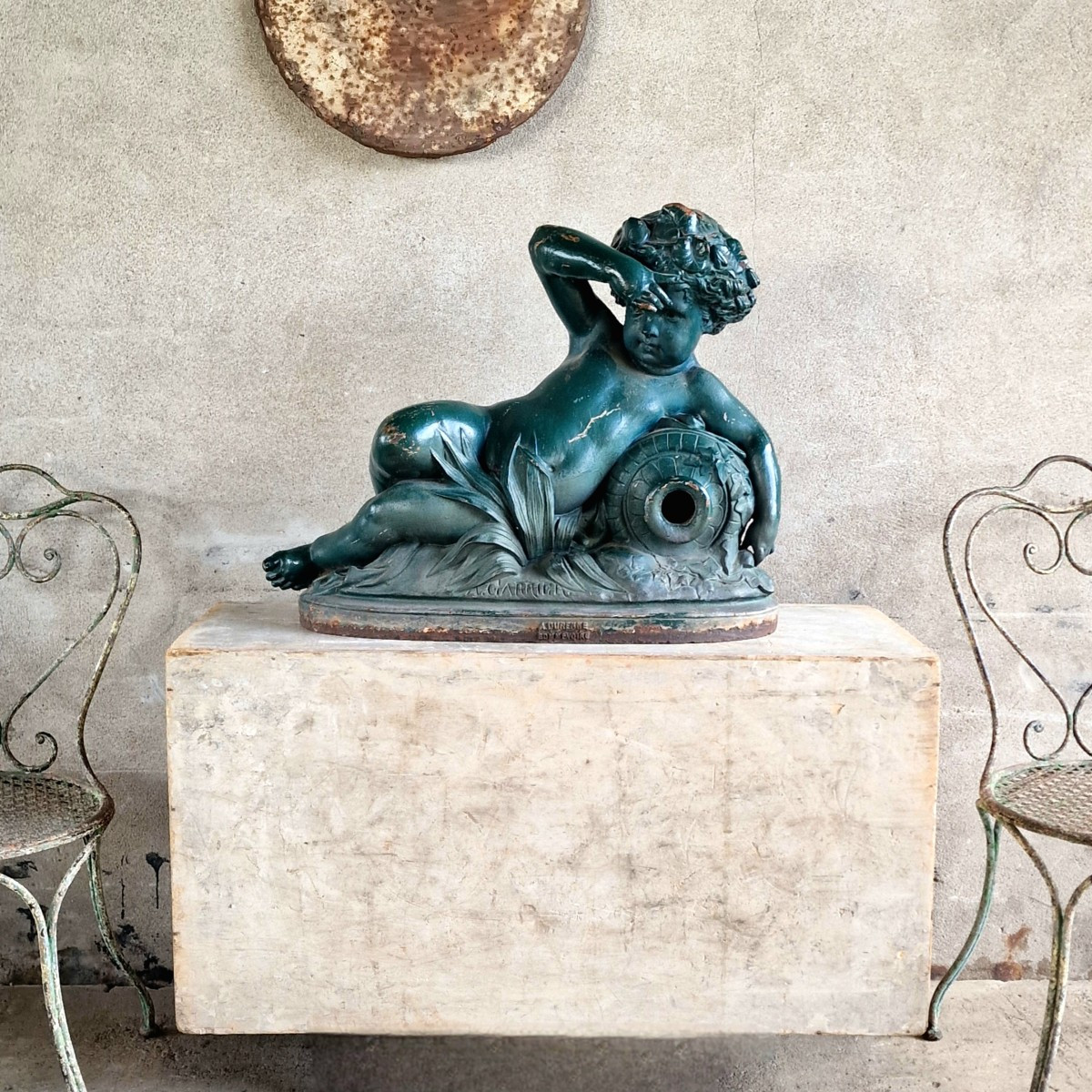 Fontaine en fonte XIXe par A.Durenne