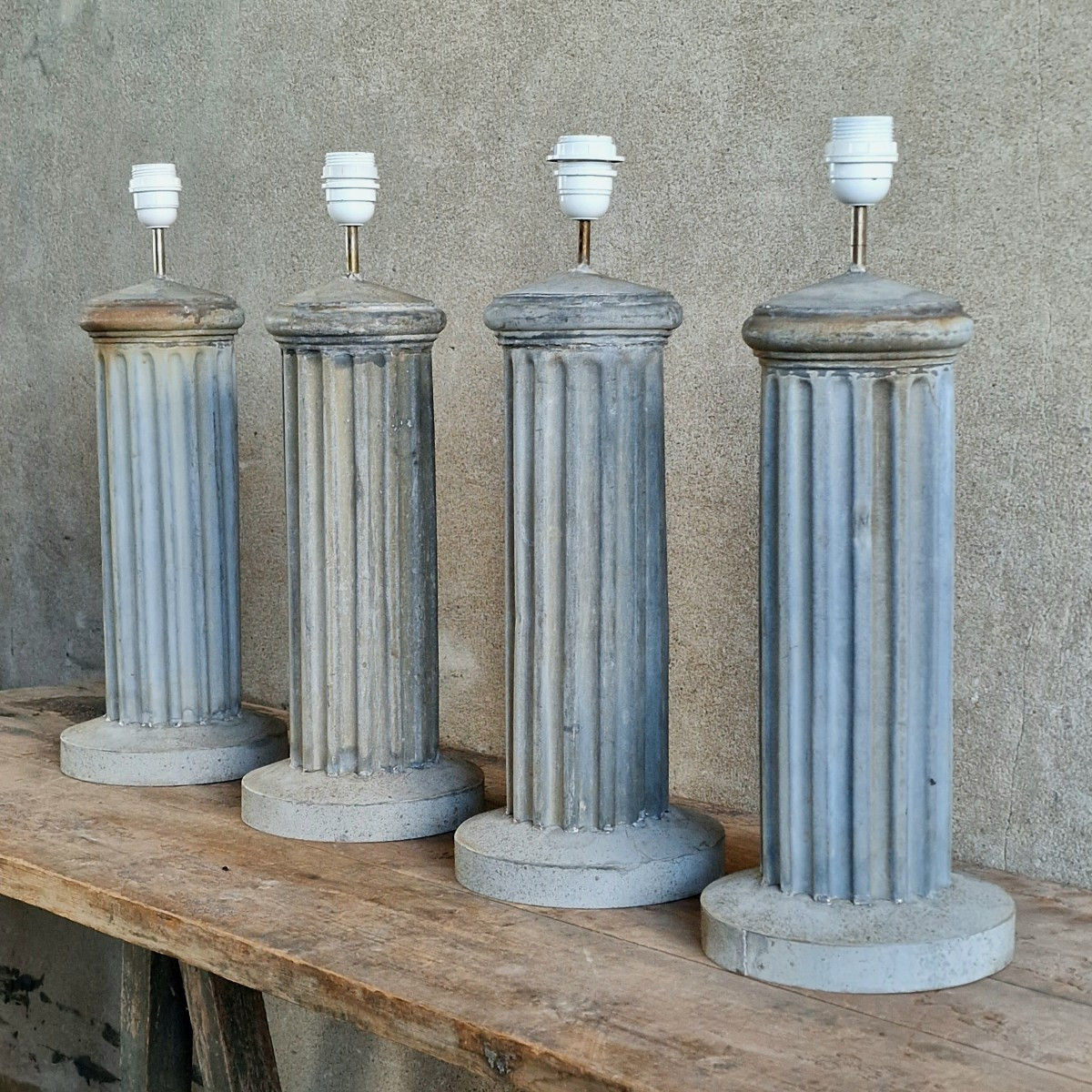 Paire de lampes en zinc-photo-2