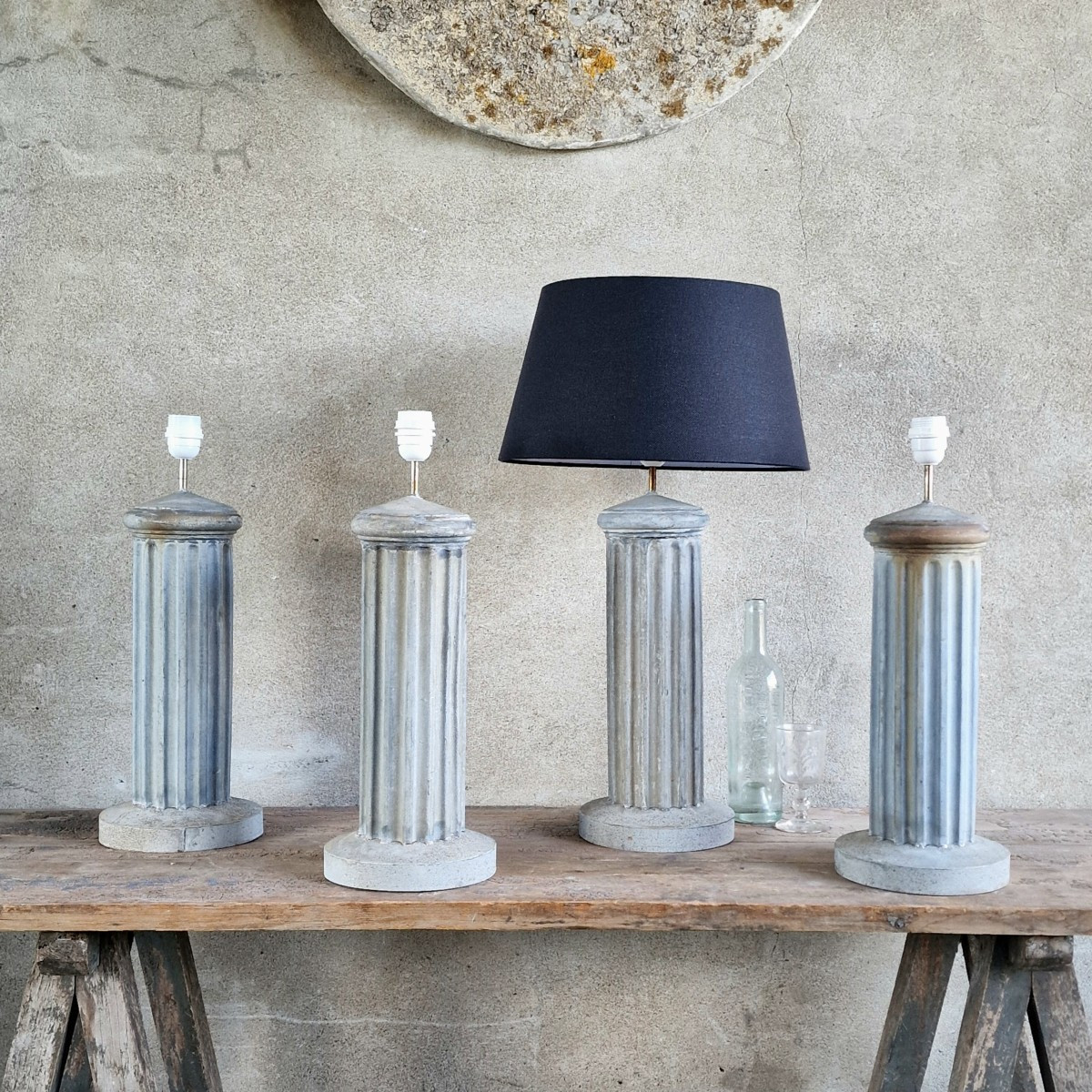 Paire de lampes en zinc-photo-4