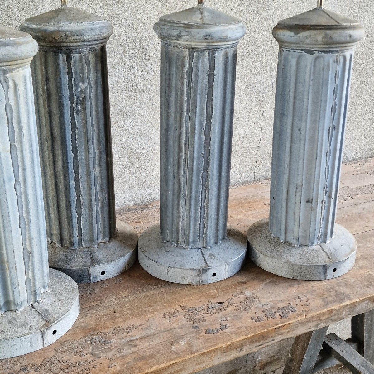 Paire de lampes en zinc-photo-6