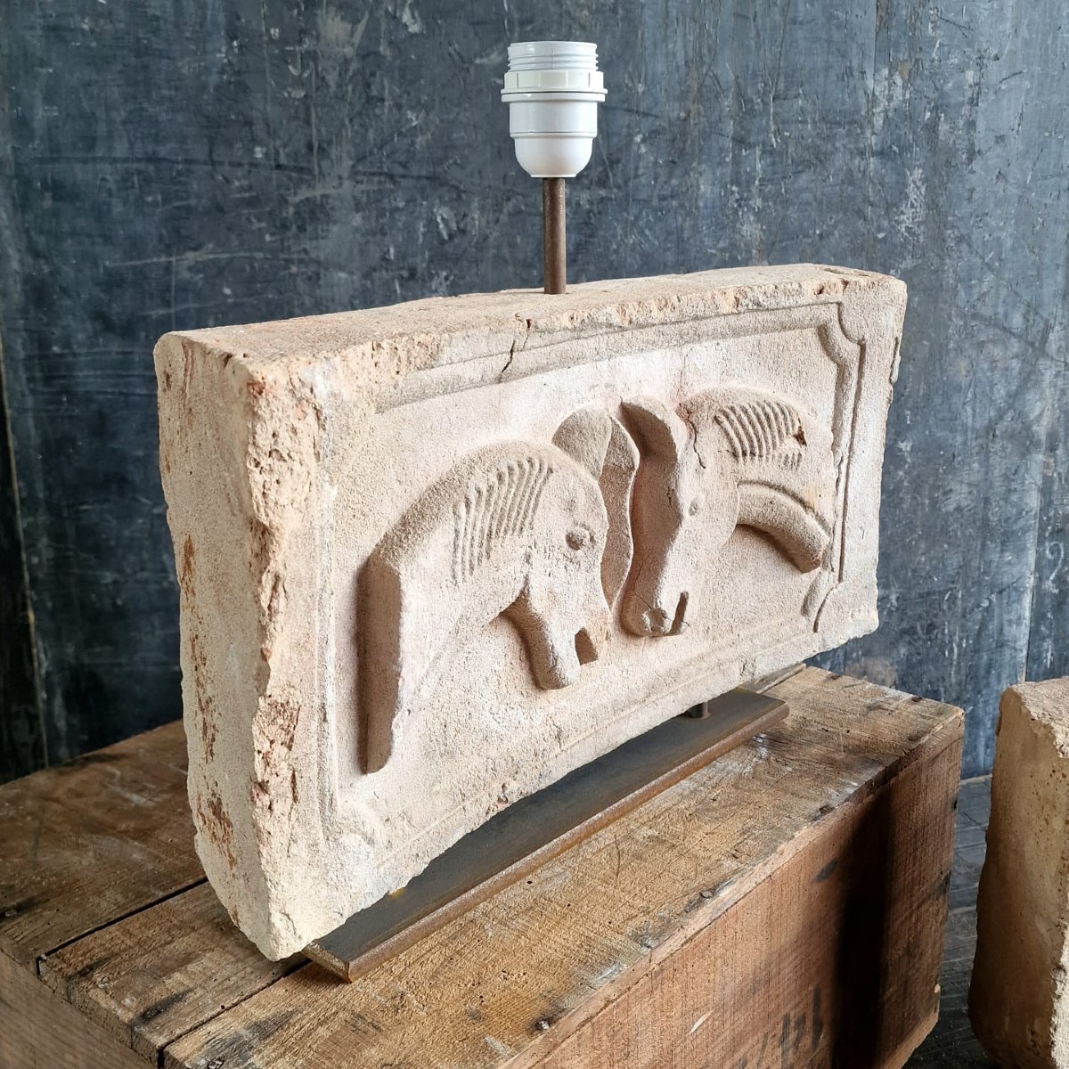 Lampes à cheval en terre cuite-photo-3