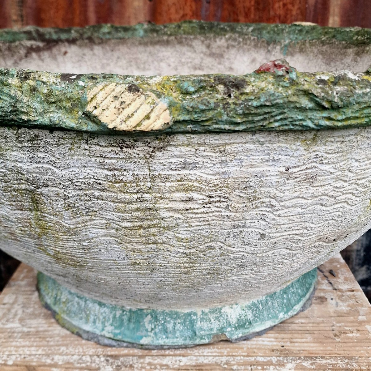 Faux Bois Basket Planter-photo-2