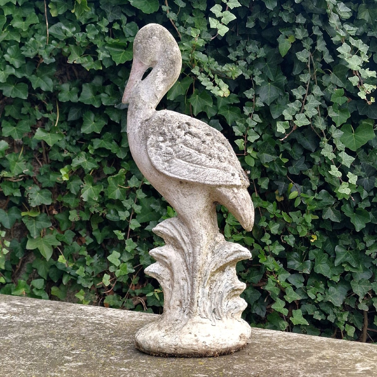 Cigogne en pierre reconstituée-photo-2