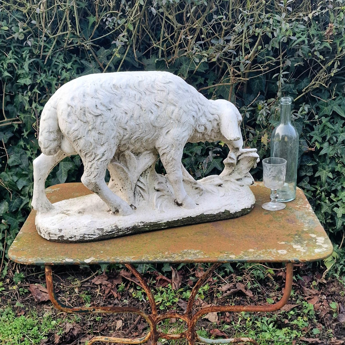 Mouton en pierre moulée-photo-6