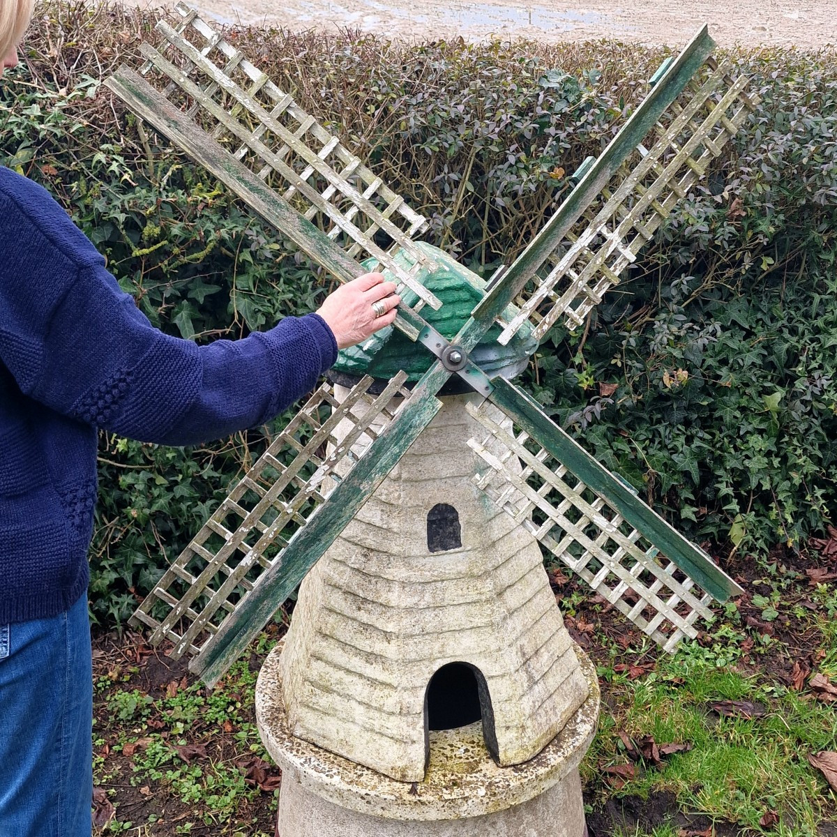 Xl Reconstituted Stone Windmill-photo-1