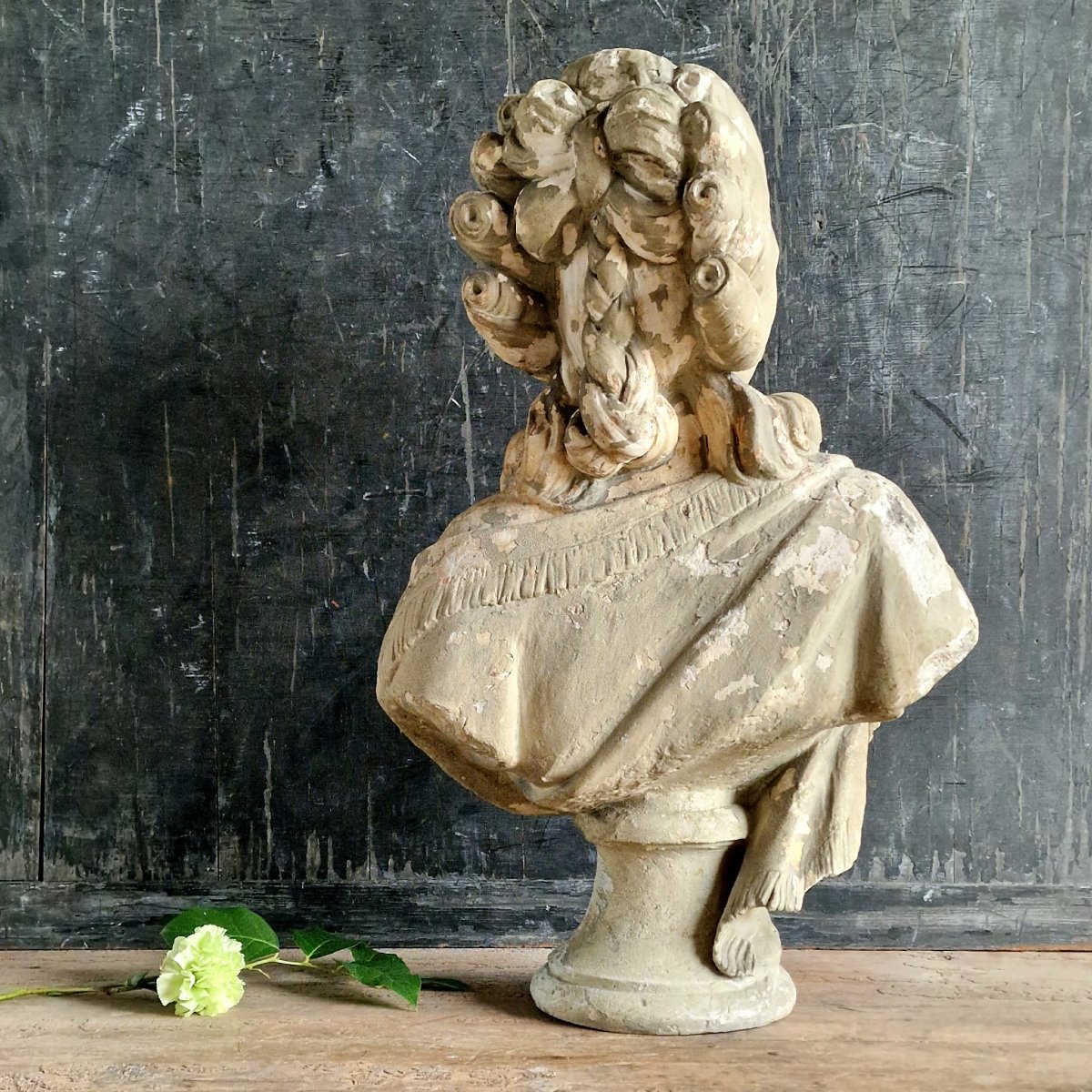 19th Century Plaster Bust Of A Woman-photo-4