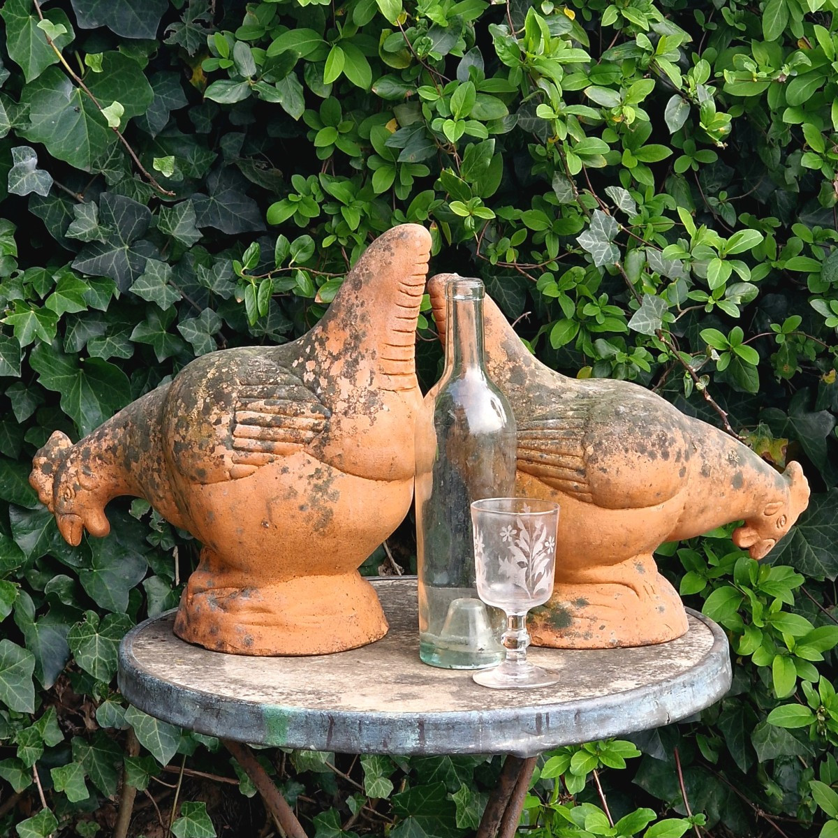 2 Terracotta Chickens-photo-7