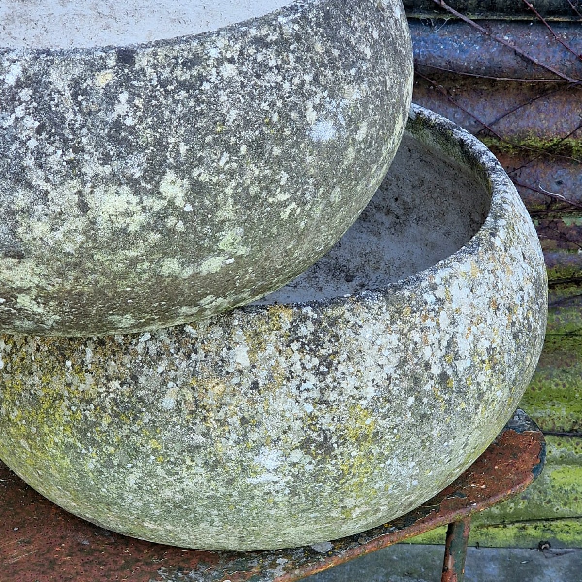 Paire de jardinières basses rondes-photo-4