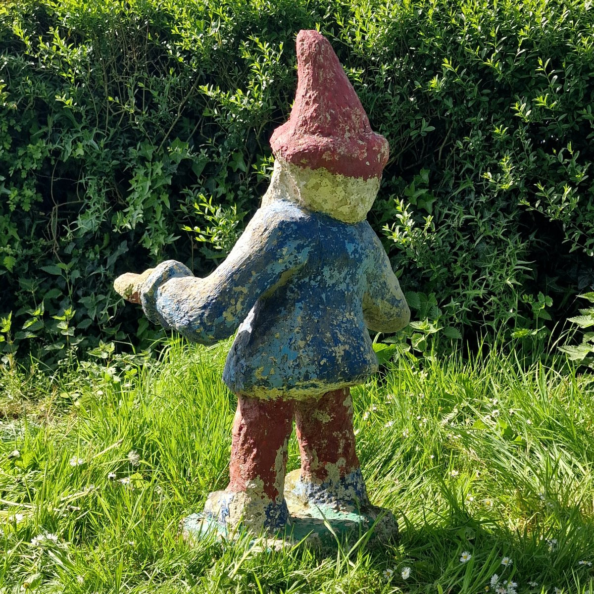Grand gnome en pierre reconstituée-photo-7