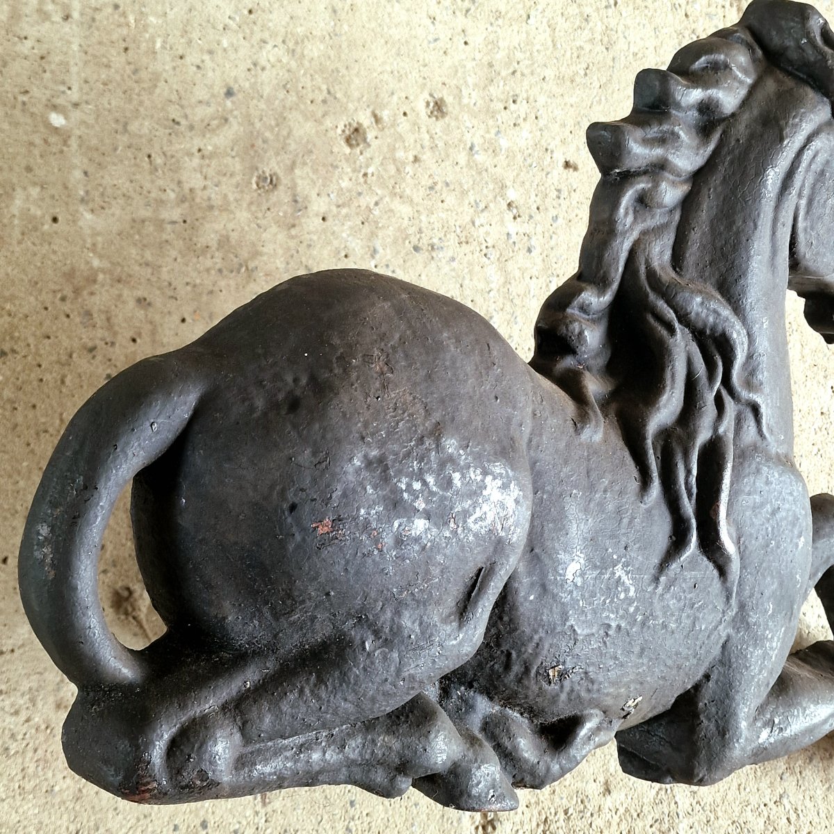 Grattoir à bottes licorne du XIXe siècle-photo-1