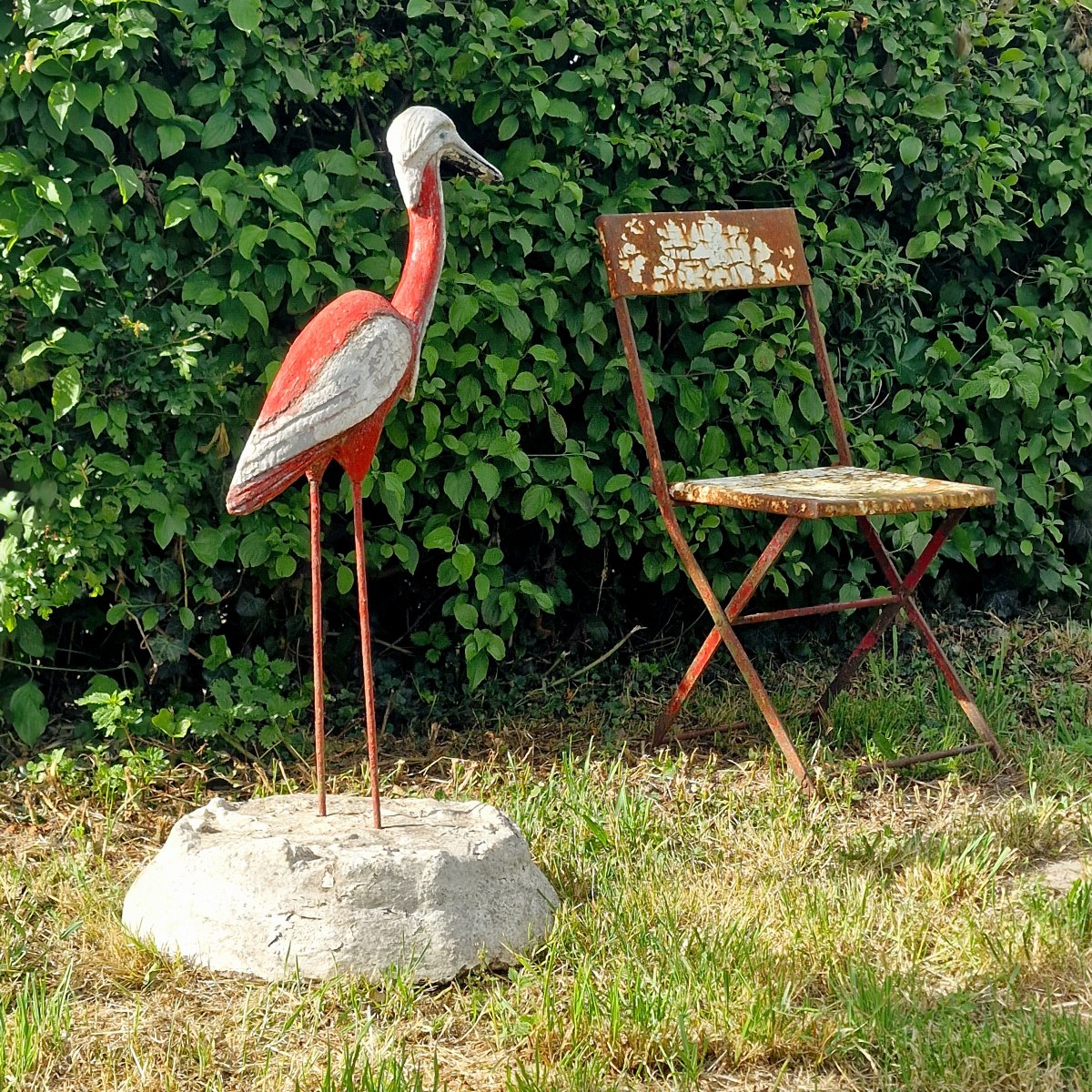 Heron In Cast Stone-photo-2