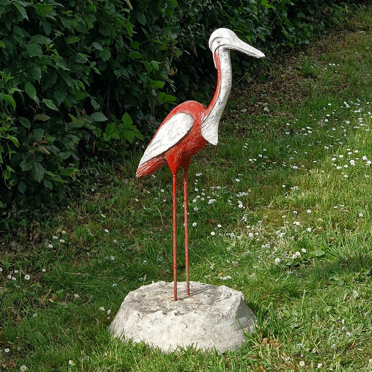 Heron In Cast Stone-photo-2