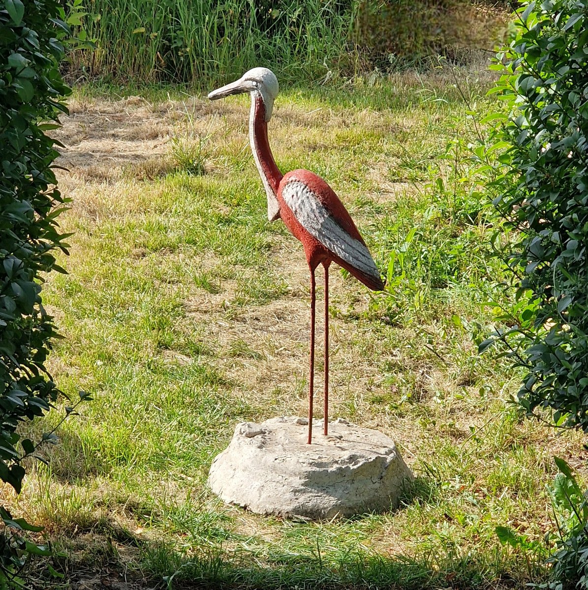 Heron In Cast Stone