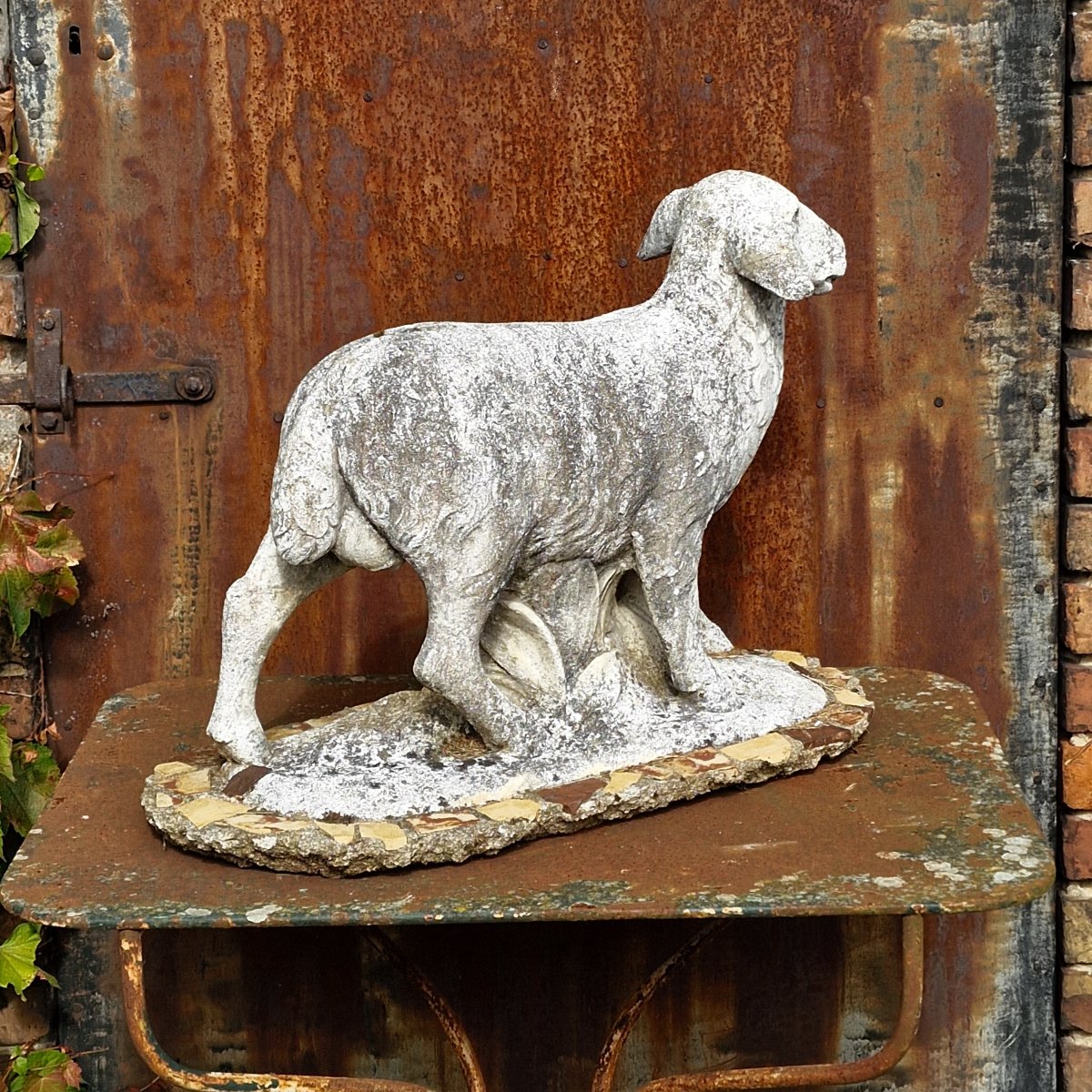 Molded Stone Sheep-photo-2