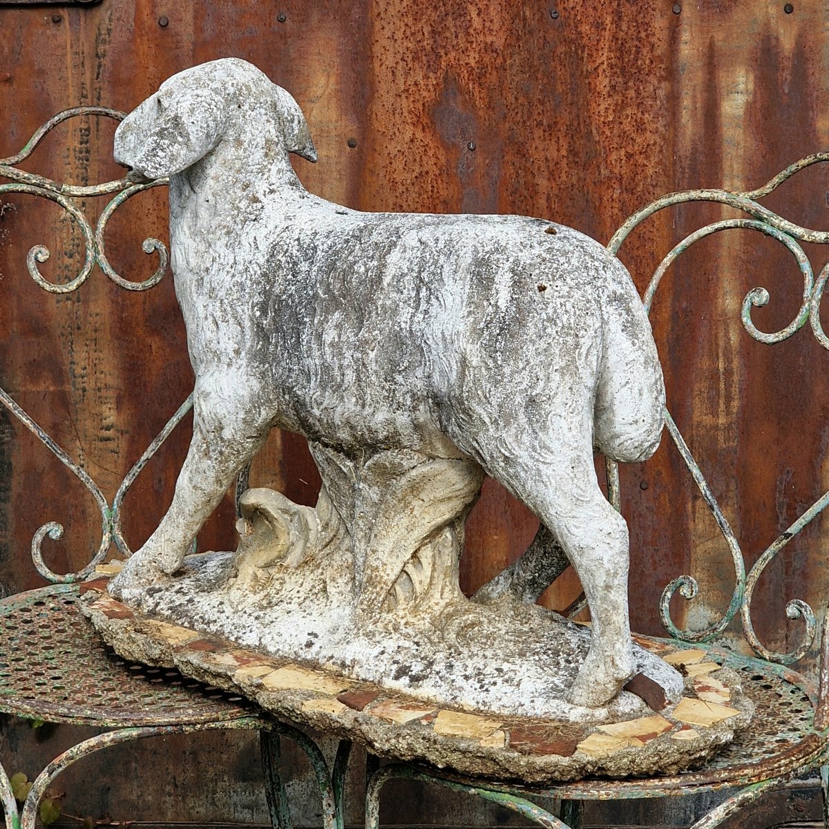 Molded Stone Sheep-photo-2