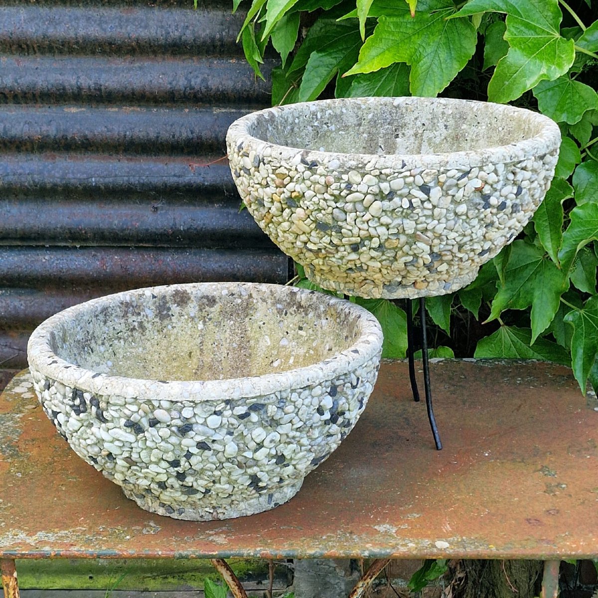 Pair Of Pebble Planters-photo-2