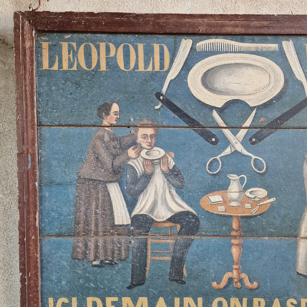 Enseigne de barbier 19ième-photo-1