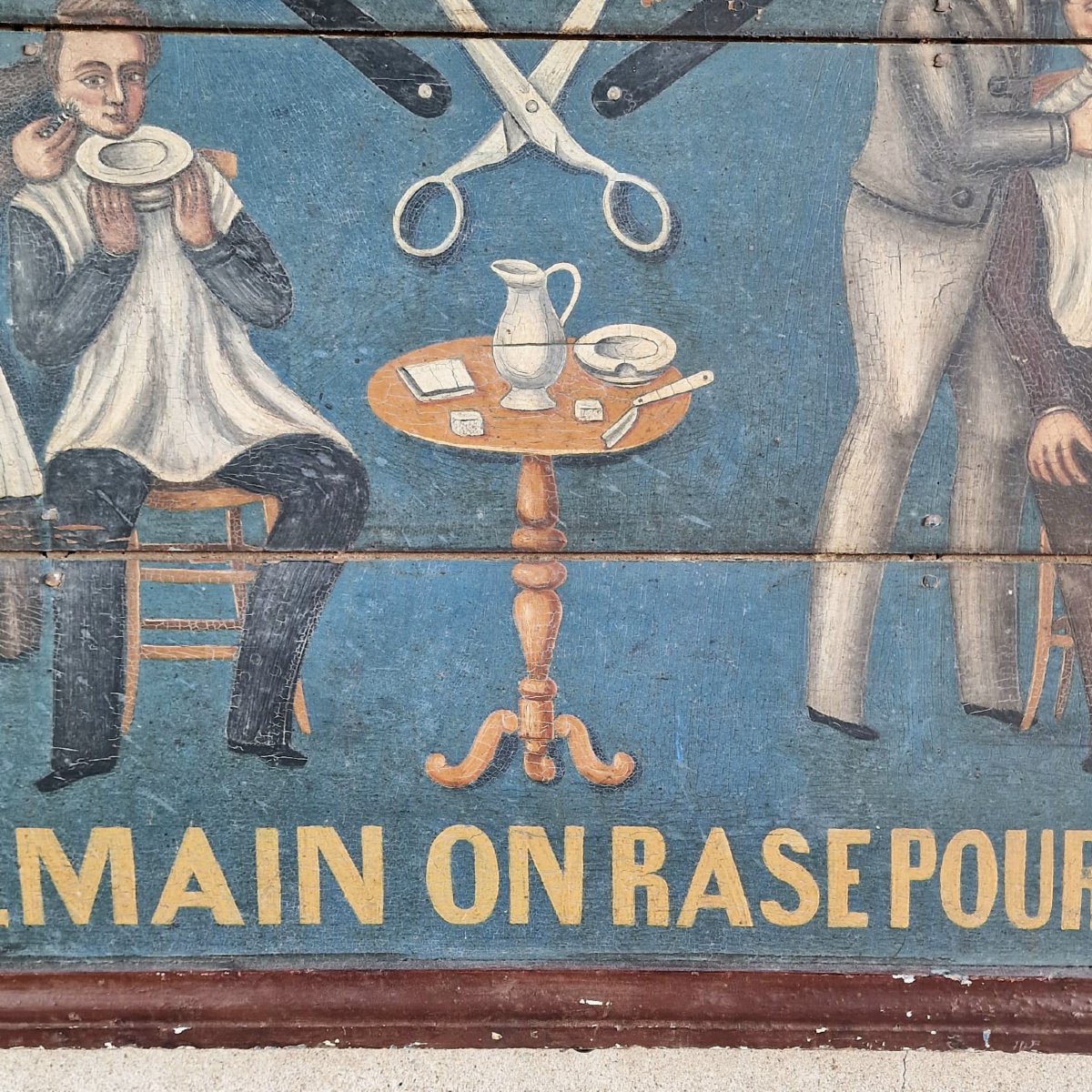 Enseigne de barbier 19ième-photo-2