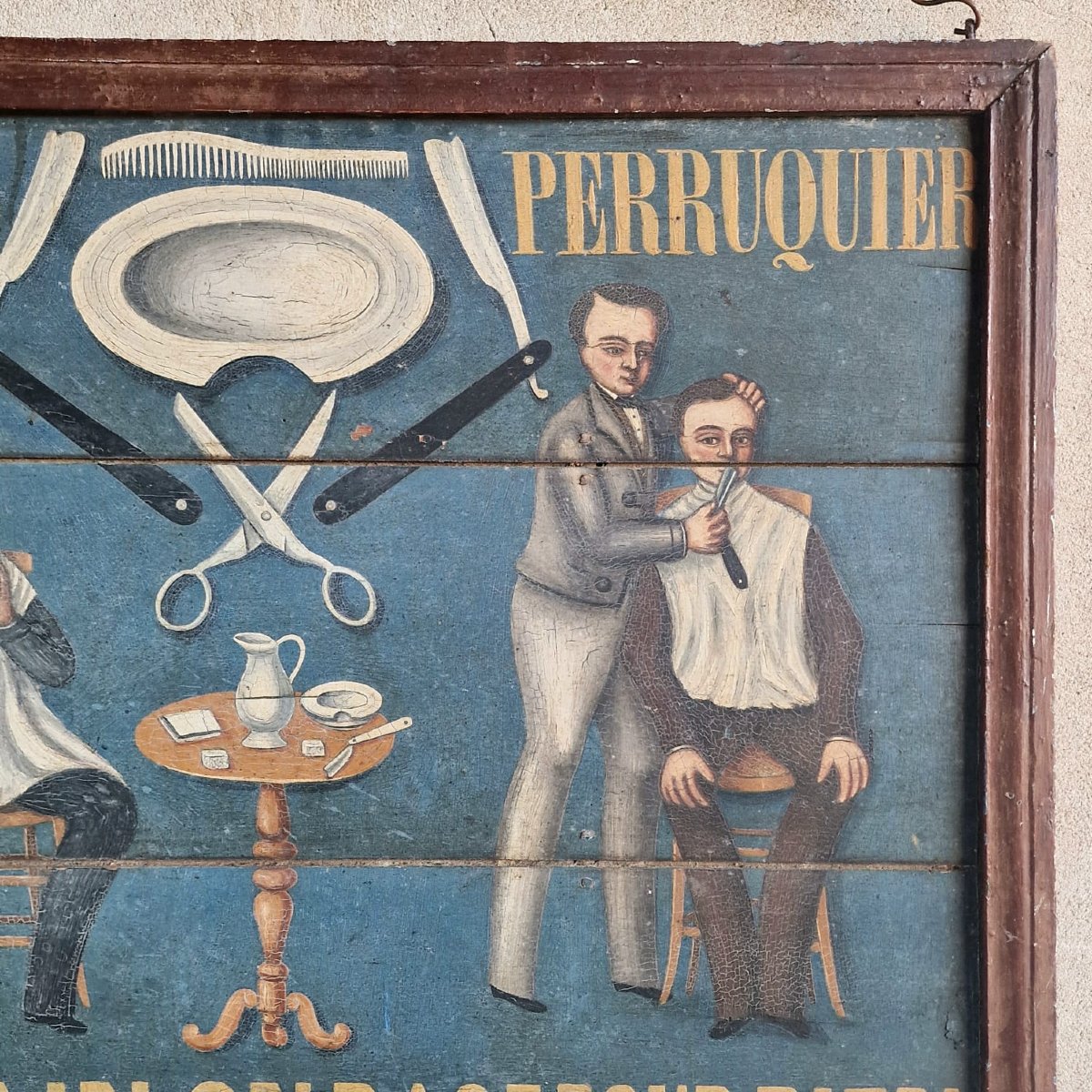 Enseigne de barbier 19ième-photo-3