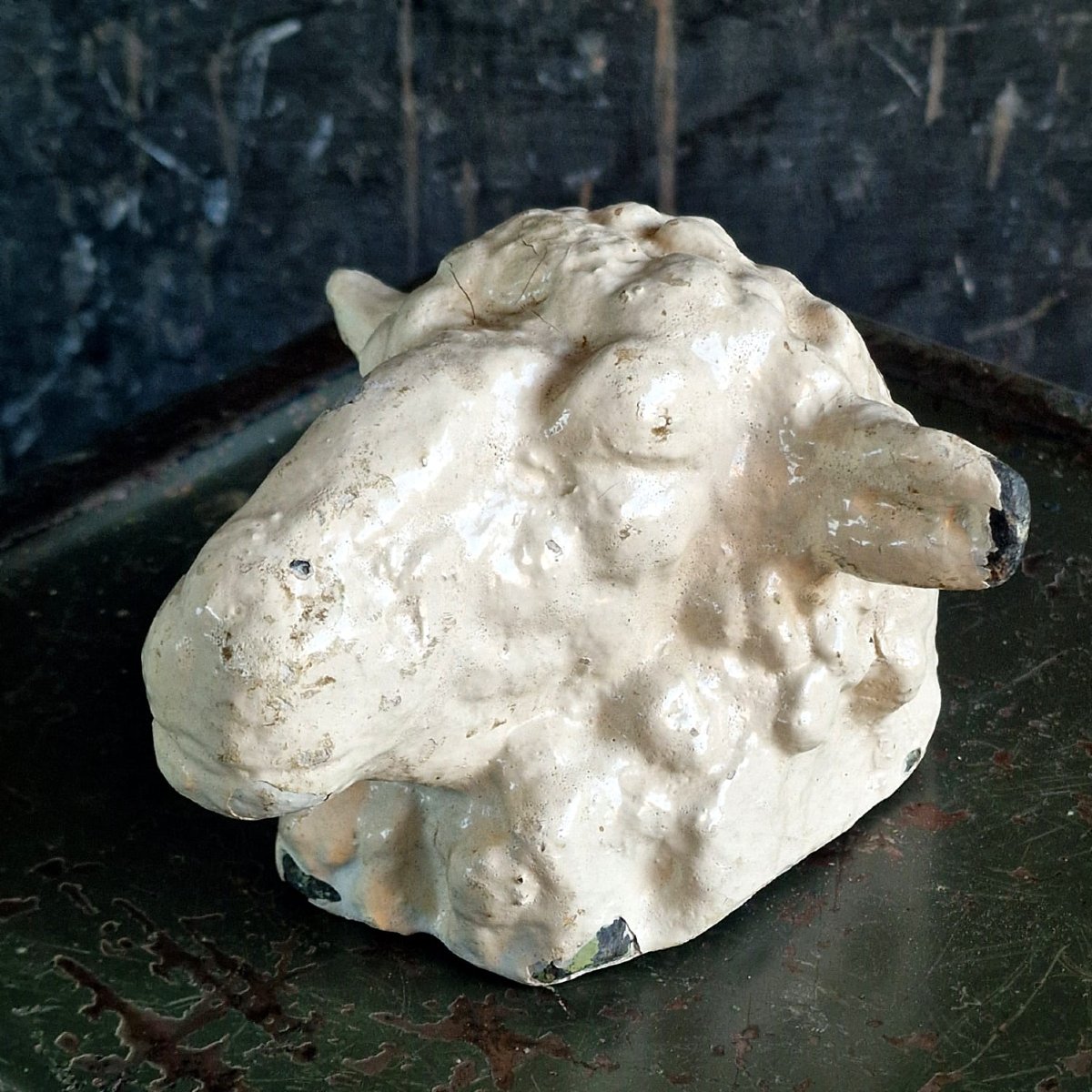 Tête de mouton en fonte-photo-4