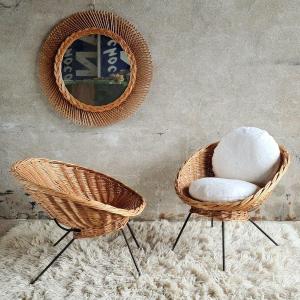 Pair Of Rattan Armchairs