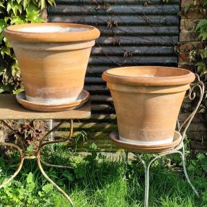Pair Of Large Terracotta Pots