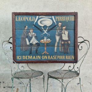 Enseigne de barbier 19ième