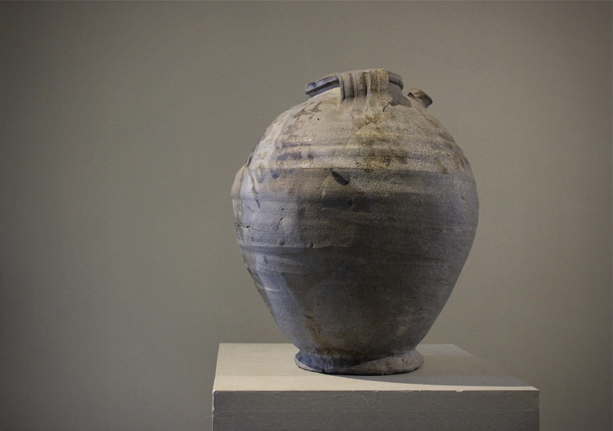 Grande cruche de Pingsdorf médiéval-photo-4