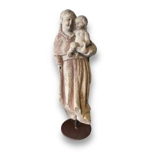 Large Stone Sculpture St. Anthony Of Padua