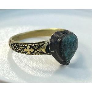 Bague Enfant Renaissance En Or Avec Turquoise