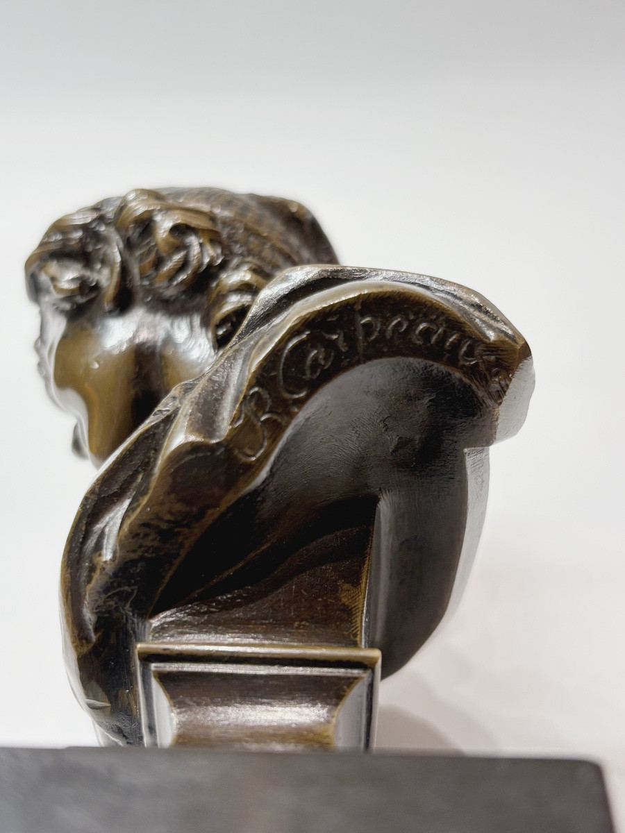 Pair Of Busts The Laughing Neapolitan And The Laughing Neapolitan Signed Carpeaux -photo-3