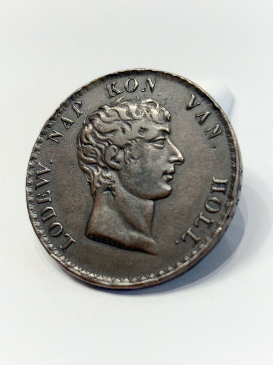 1 Guilder Test 1808 In Copper Louis Napoleon Kingdom Of Holland -photo-3