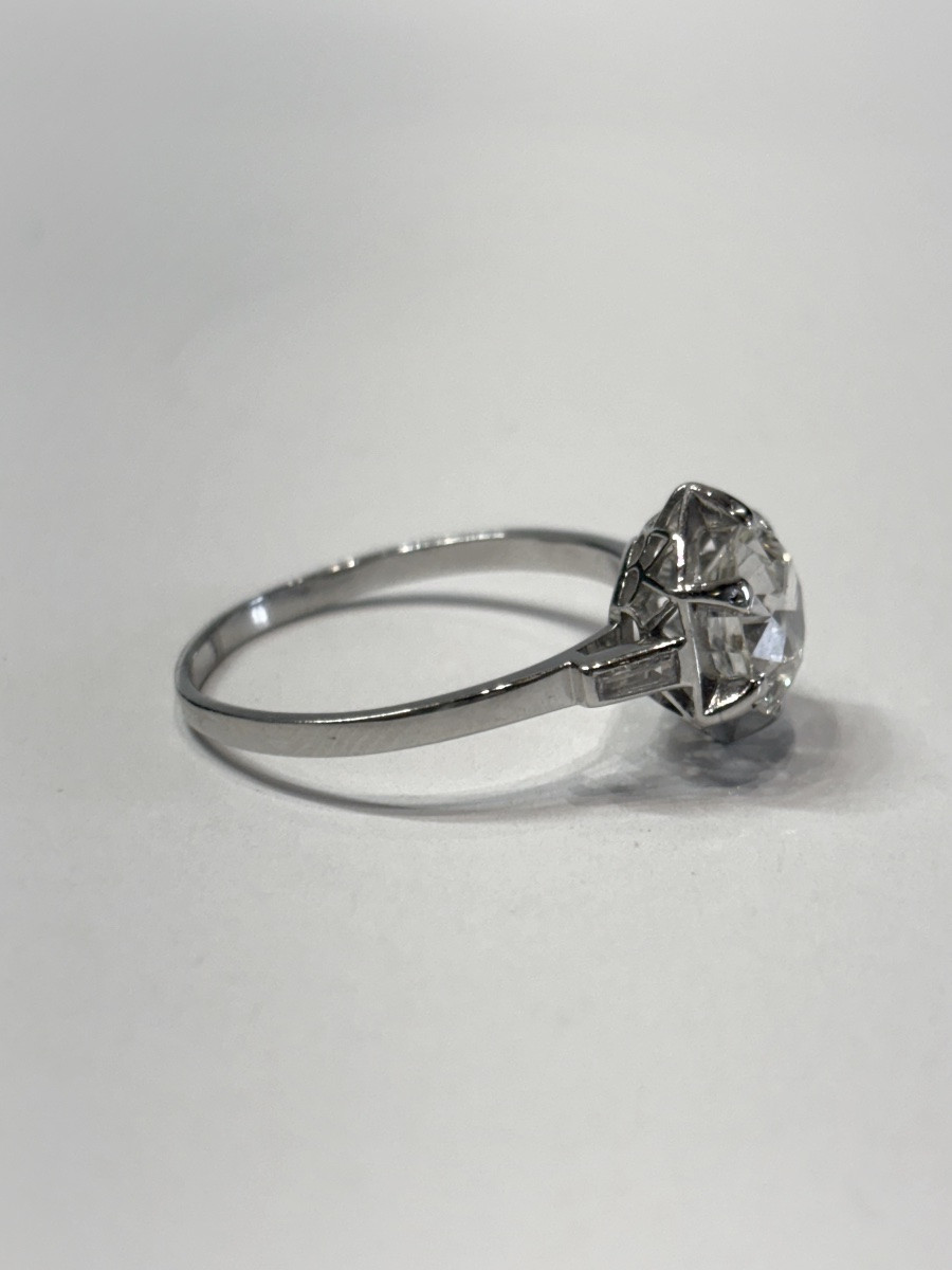 Bague diamant 1,8 carat en platine -photo-2