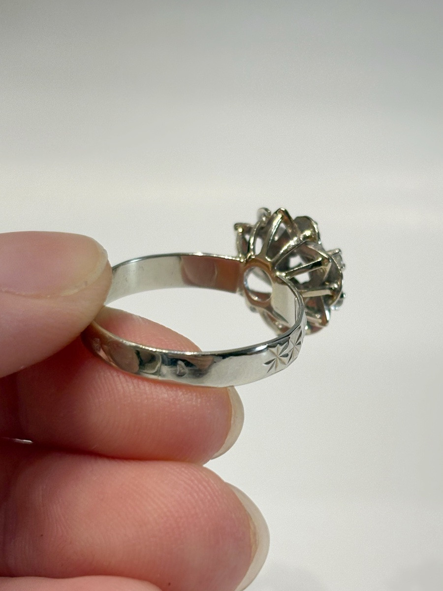 1950s Gold Flower Ring-photo-3