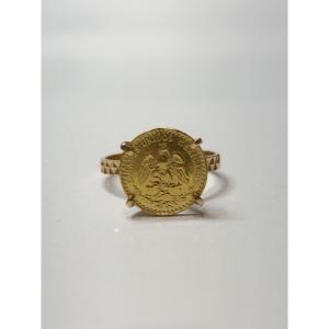Dos Pesos Gold Coin Ring