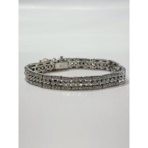 Bracelet rivière de diamants or blanc 